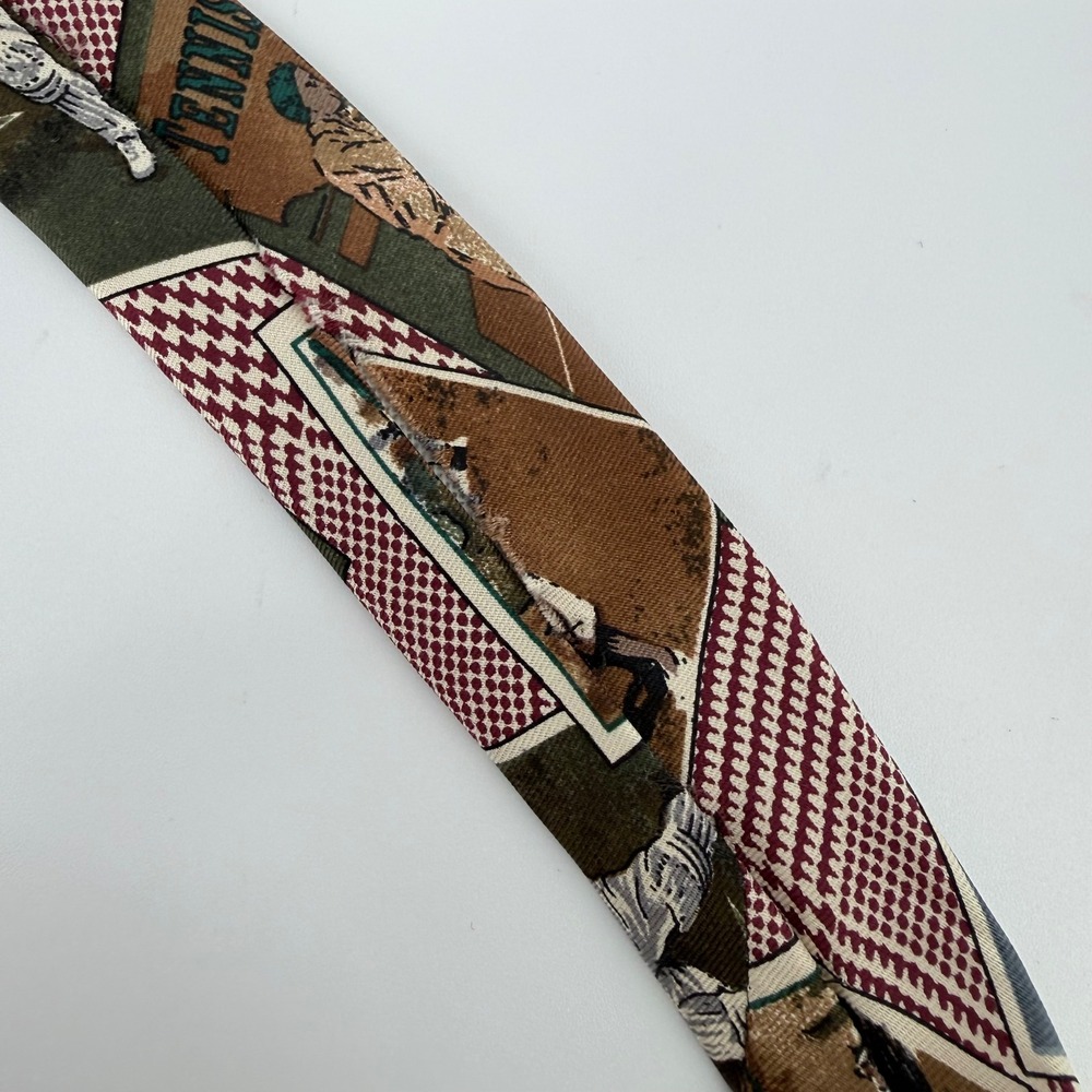 Vintage‎ Brooks Brothers Makers Silk Tie Sports Tennis Cricket Derby 59x3.75 - Picture 5 of 7